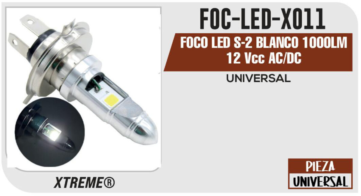 FOCO LED H4 BLANCO 1000LM 12Vcc AC/DC
