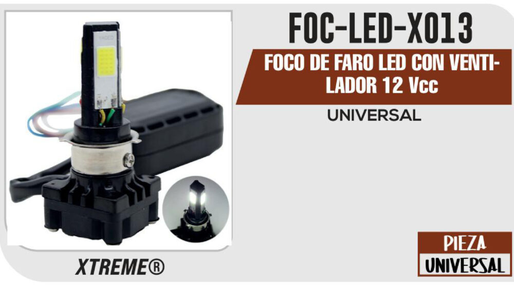 FOCO DE FARO LED CON VENTILADOR 12Vcc