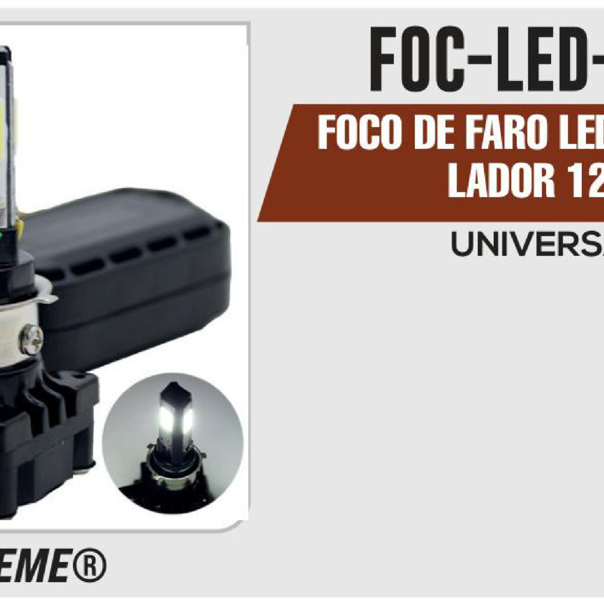 FOCO DE FARO LED CON VENTILADOR 12Vcc