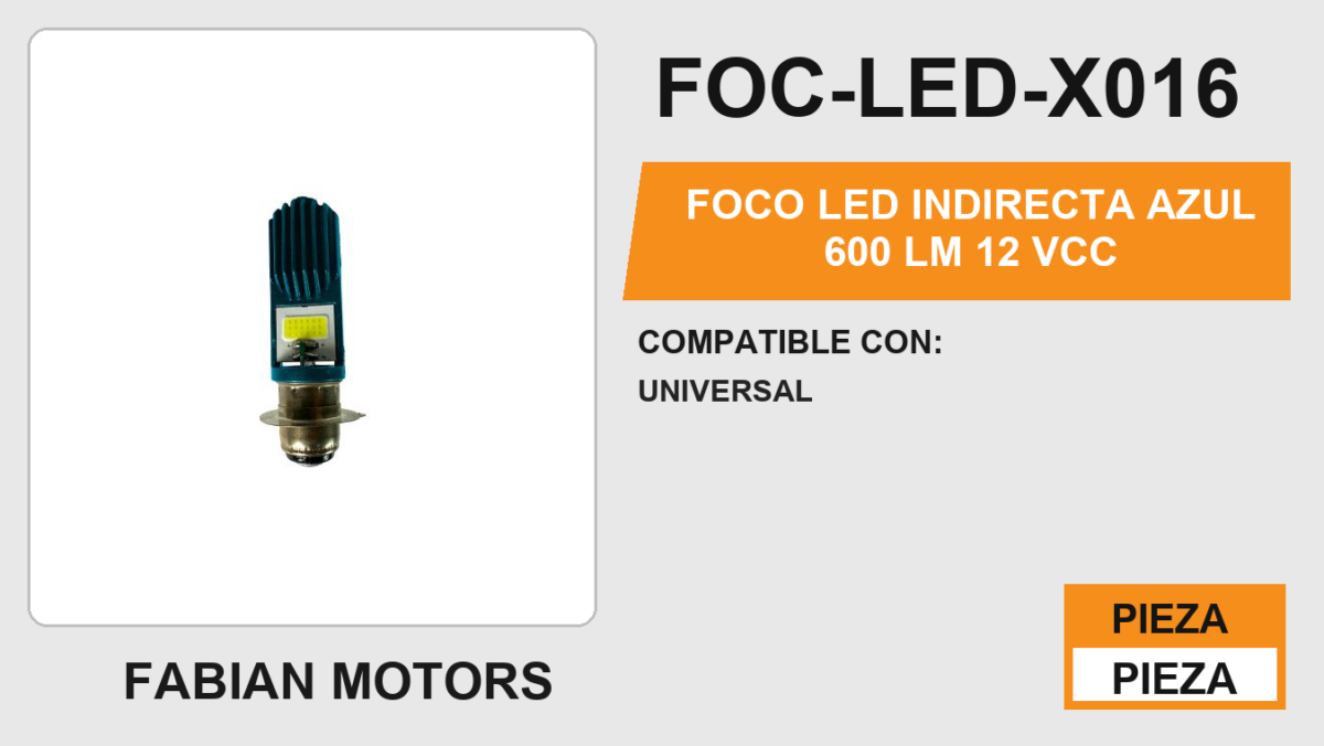 FOCO LED INDIRECTA AZUL 600 LM 12Vcc