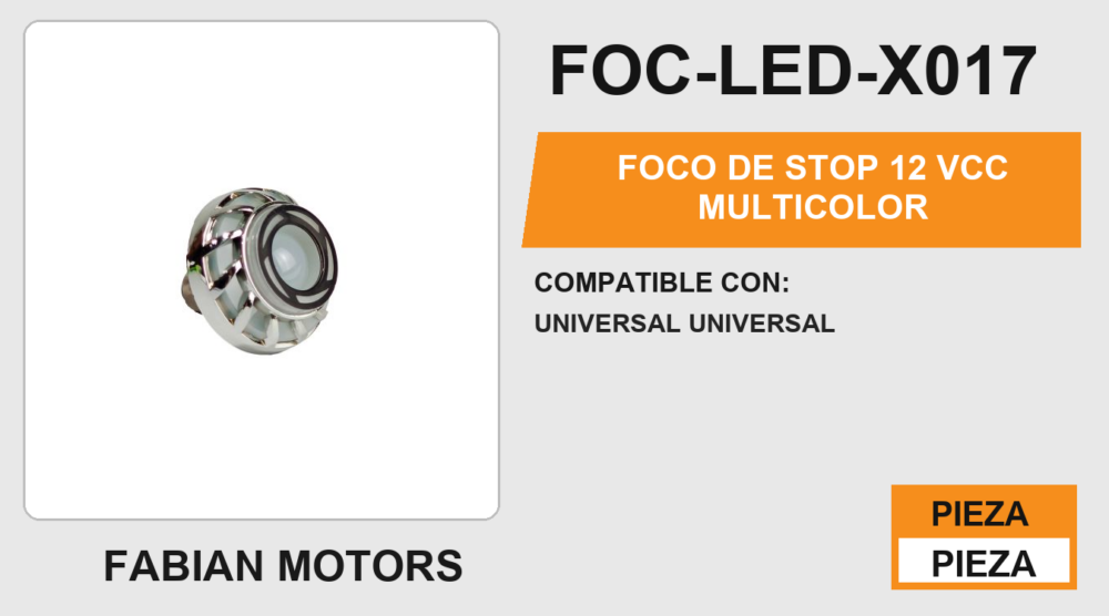 FOCO DE STOP 12Vcc MULTICOLOR