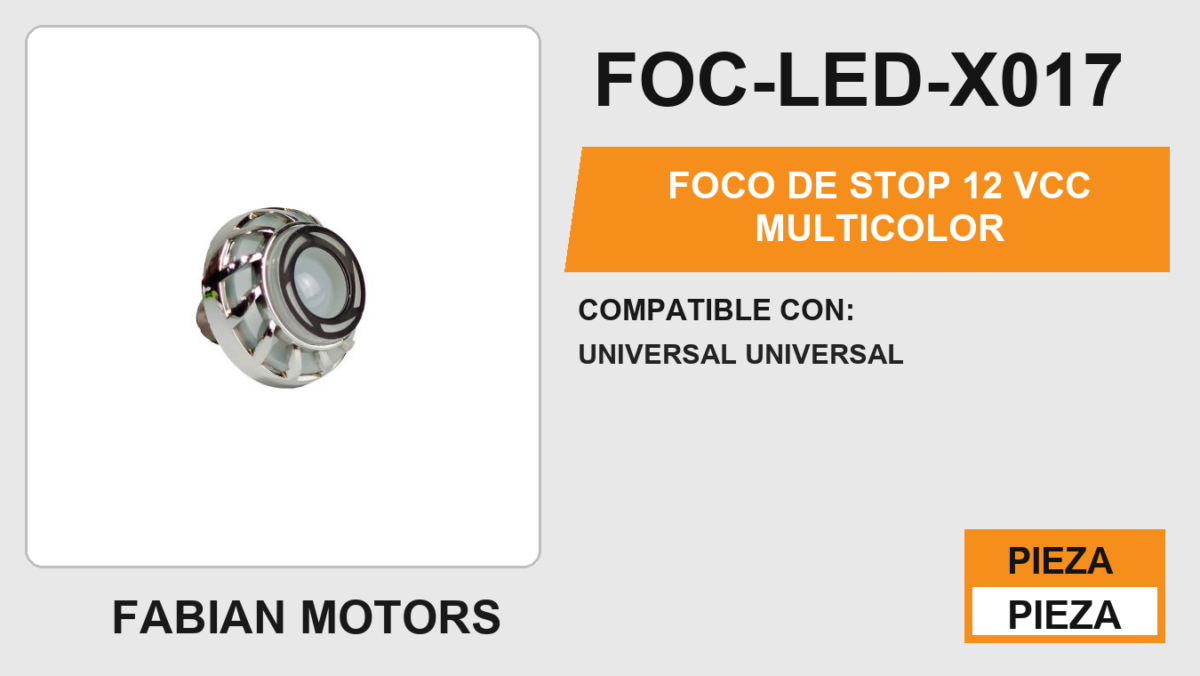 FOCO DE STOP 12Vcc MULTICOLOR
