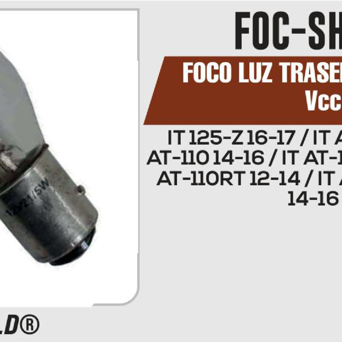 FOCO LUZ TRASERA STOP 12Vcc
