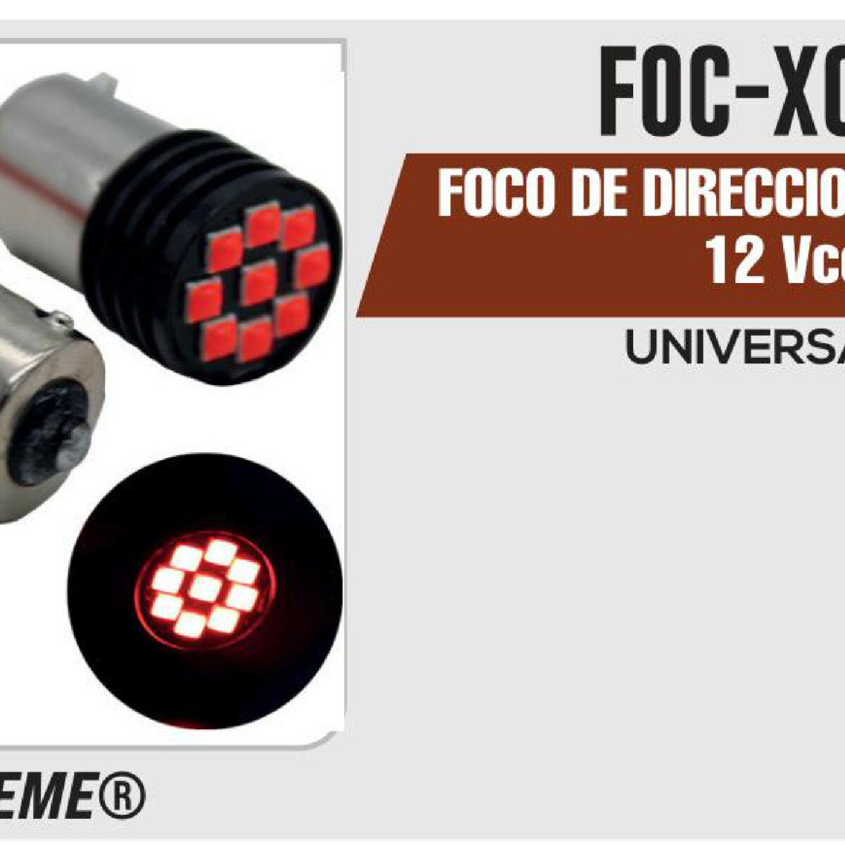 FOCO DE DIRECCIONALES ROJO 12Vcc
