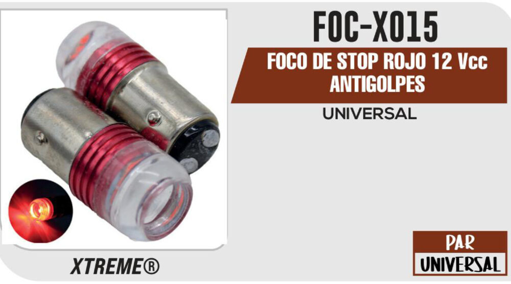 FOCO DE STOP ROJO 12Vcc ANTIGOLPES