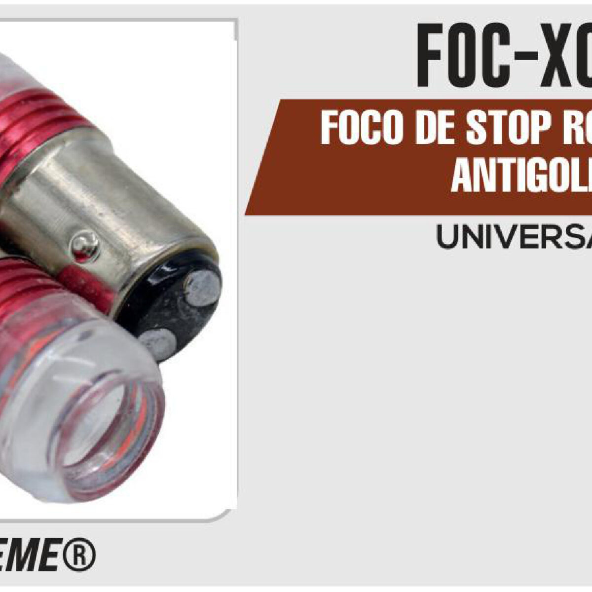 FOCO DE STOP ROJO 12Vcc ANTIGOLPES