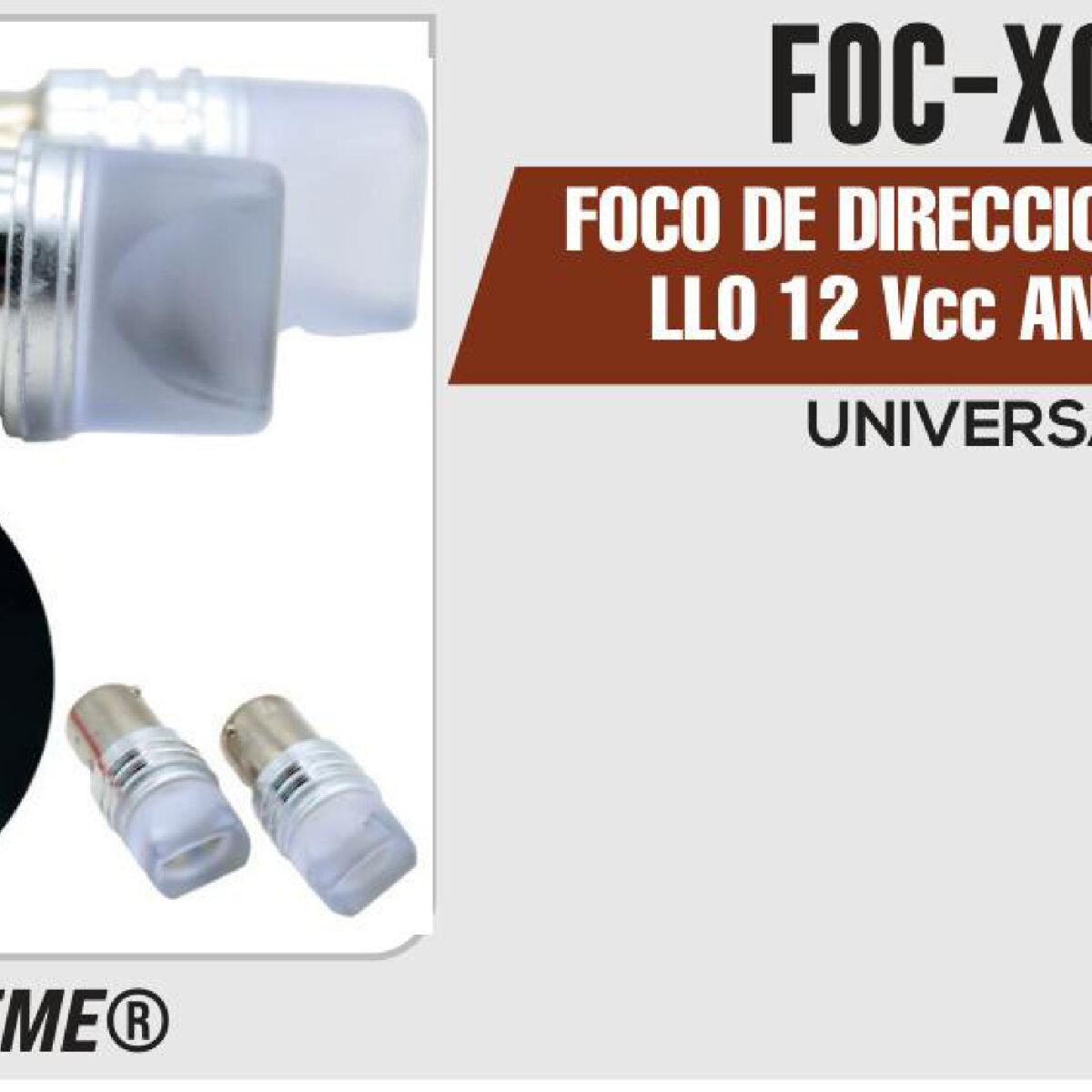 FOCO DE DIRECCIONAL AMARILLO 12Vcc ANTIGOLPES