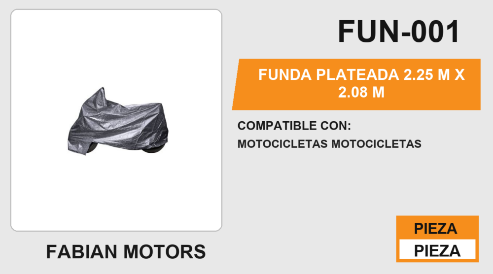 FUNDA PLATEADA 2.25 m X 2.08 m