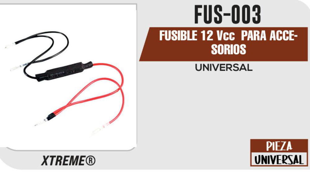 FUSIBLE 12Vcc UNIVERSAL PARA ACCESORIOS