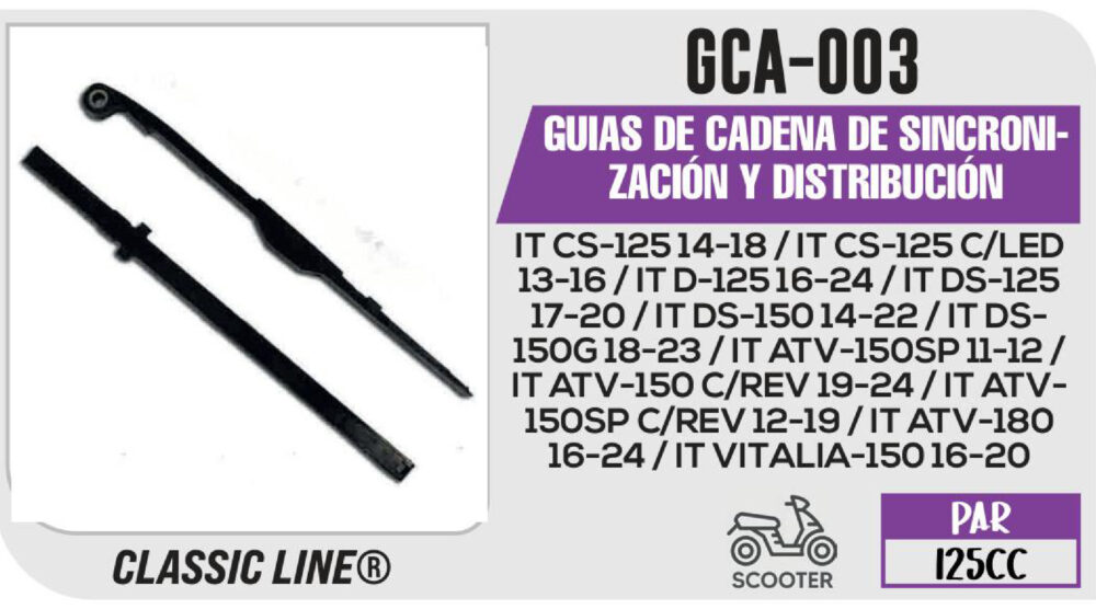 GUIAS DE CADENA DE SINCRONIZACIÓN Y DISTRIBUCIÓN