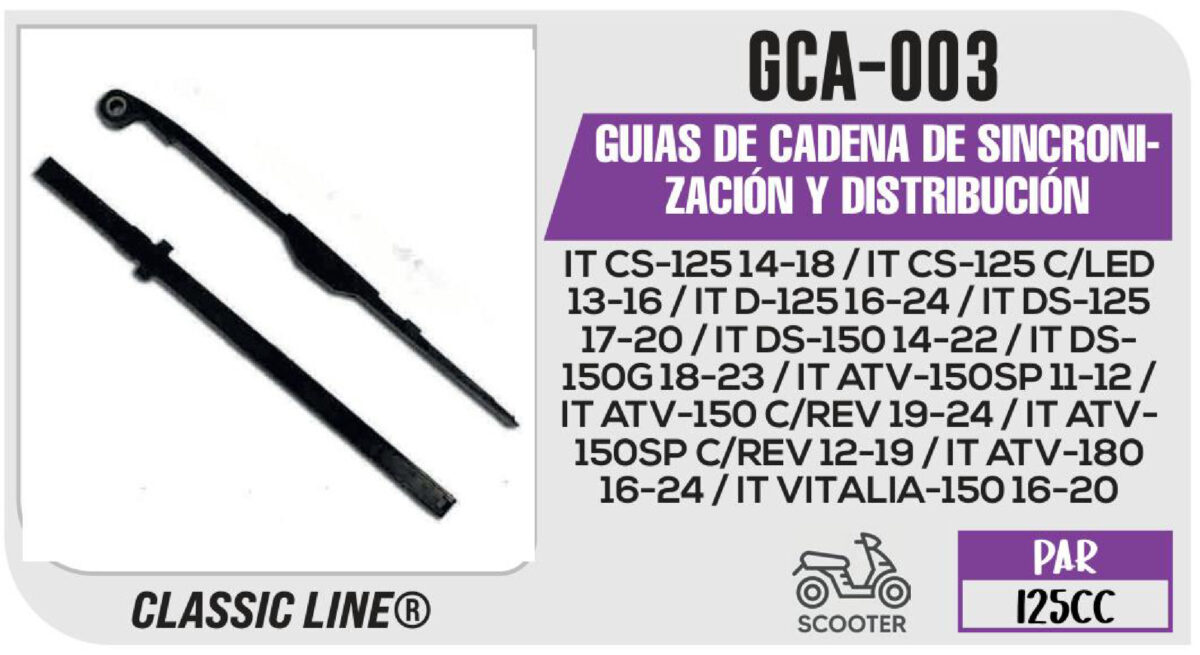 GUIAS DE CADENA DE SINCRONIZACIÓN Y DISTRIBUCIÓN