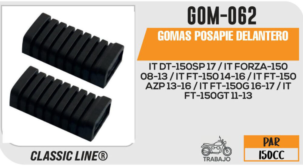 GOMAS POSAPIE DELANTERO
