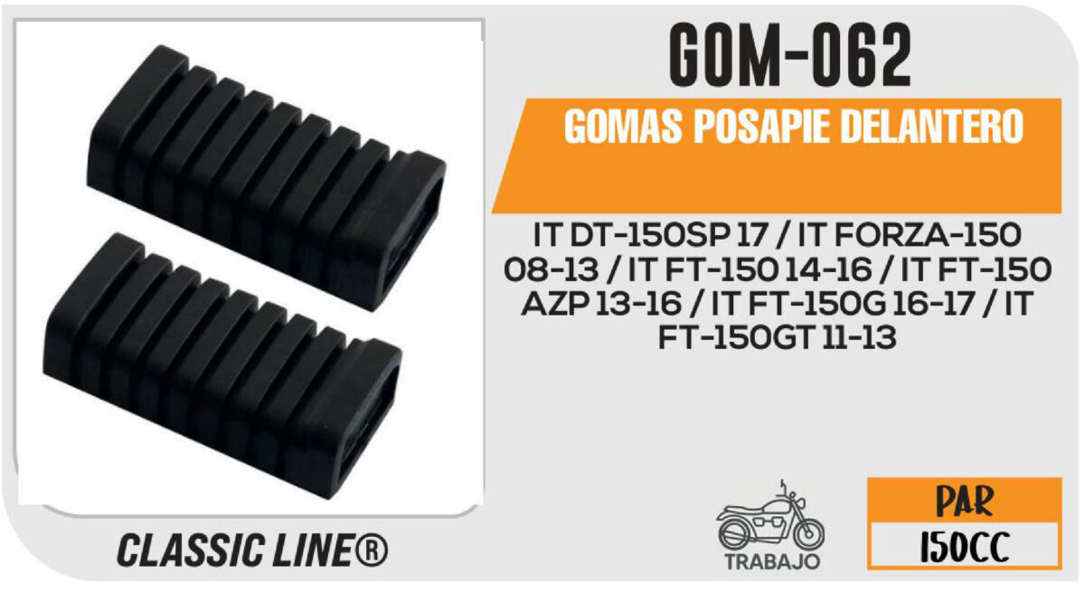GOMAS POSAPIE DELANTERO