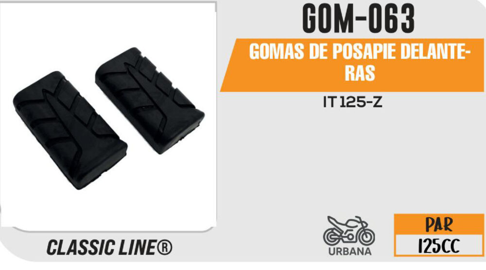 GOMAS DE POSAPIE DELANTERAS