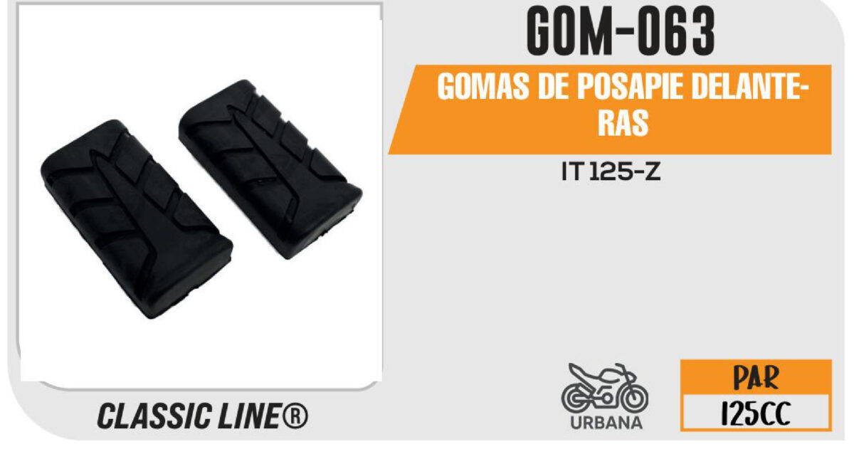 GOMAS DE POSAPIE DELANTERAS