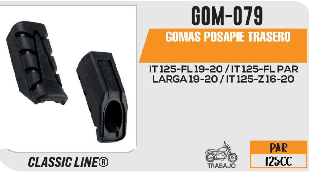 GOMAS POSAPIE TRASERO