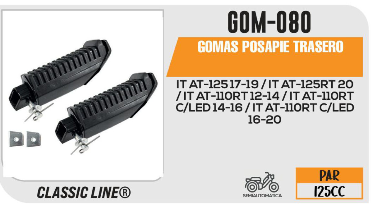GOMAS POSAPIE TRASERO