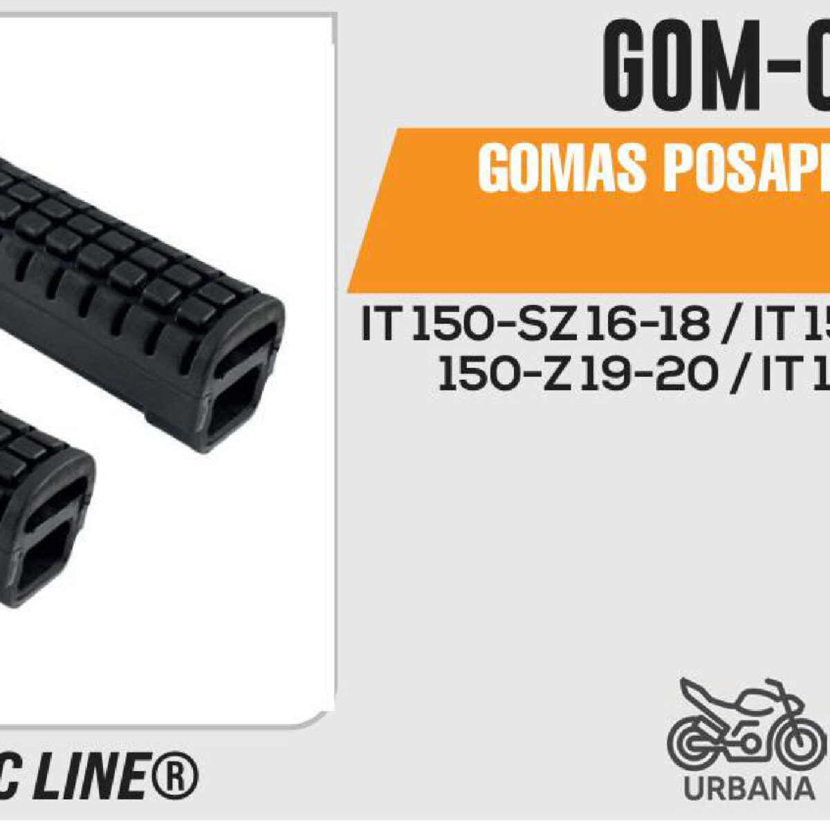 GOMAS POSAPIE TRASERO ENTRADA CUARADA