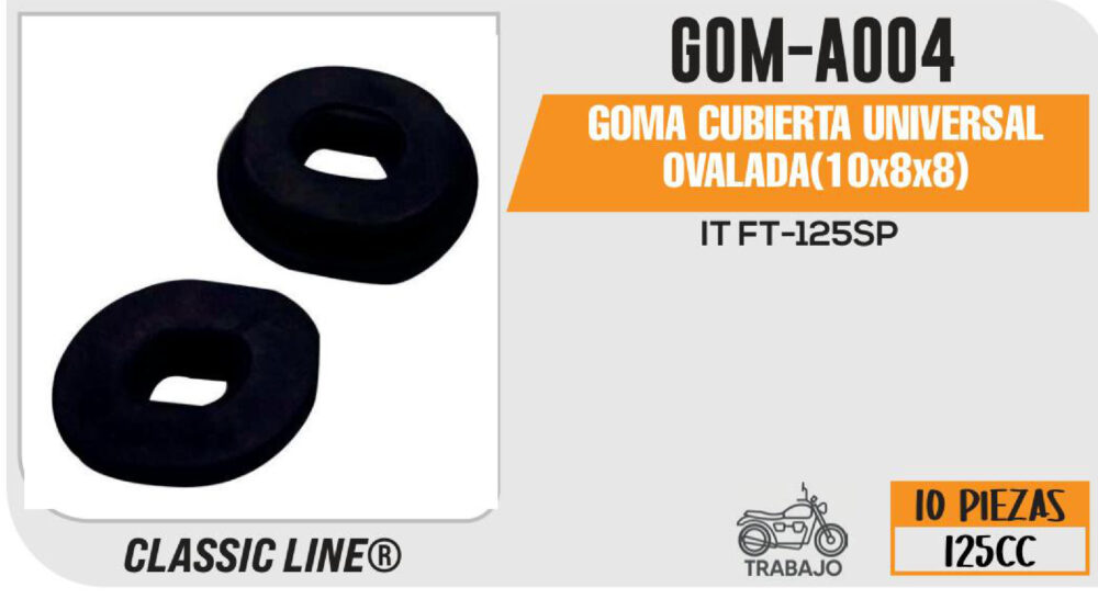 GOMA CUBIERTA UNIVERSAL OVALADA(10x8x8)