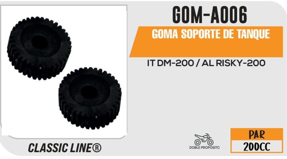 GOMA SOPORTE DE TANQUE