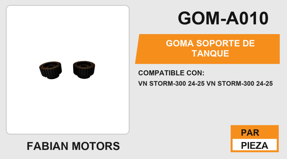 GOMA SOPORTE DE TANQUE