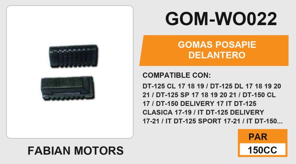 GOMAS POSAPIE DELANTERO