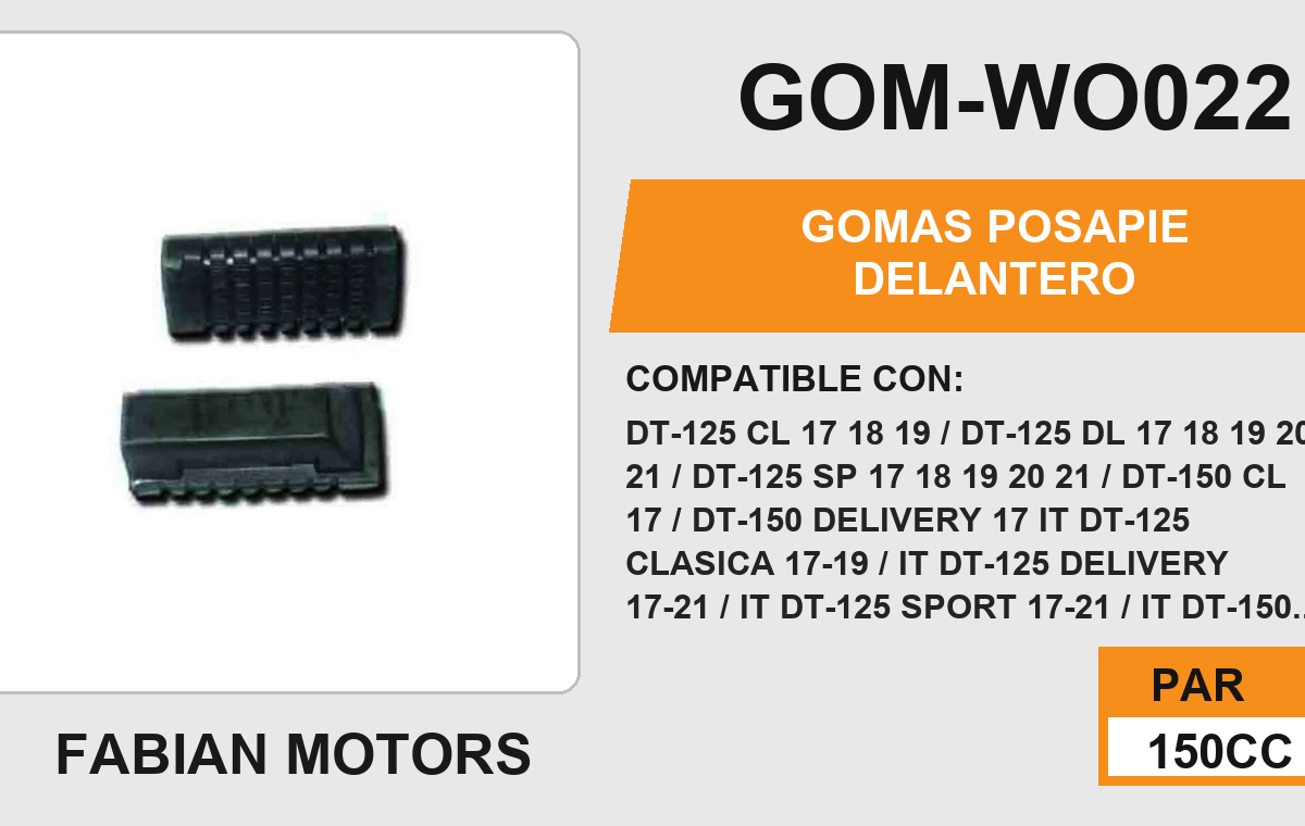 GOMAS POSAPIE DELANTERO