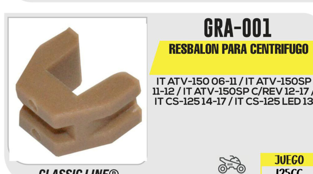 RESBALON PARA CENTRIFUGO
