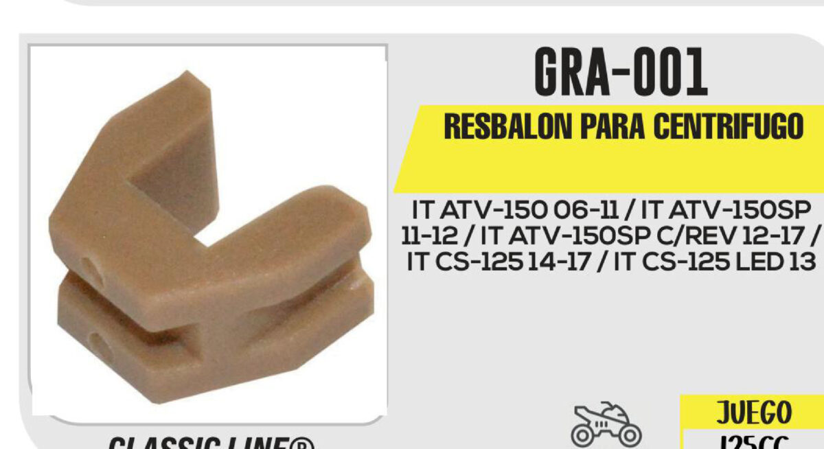RESBALON PARA CENTRIFUGO