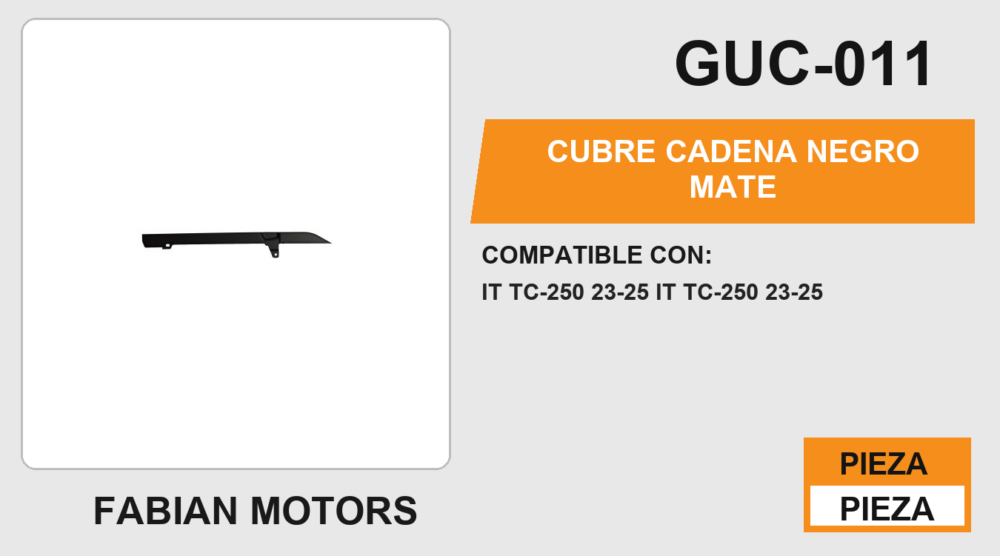 CUBRE CADENA NEGRO MATE