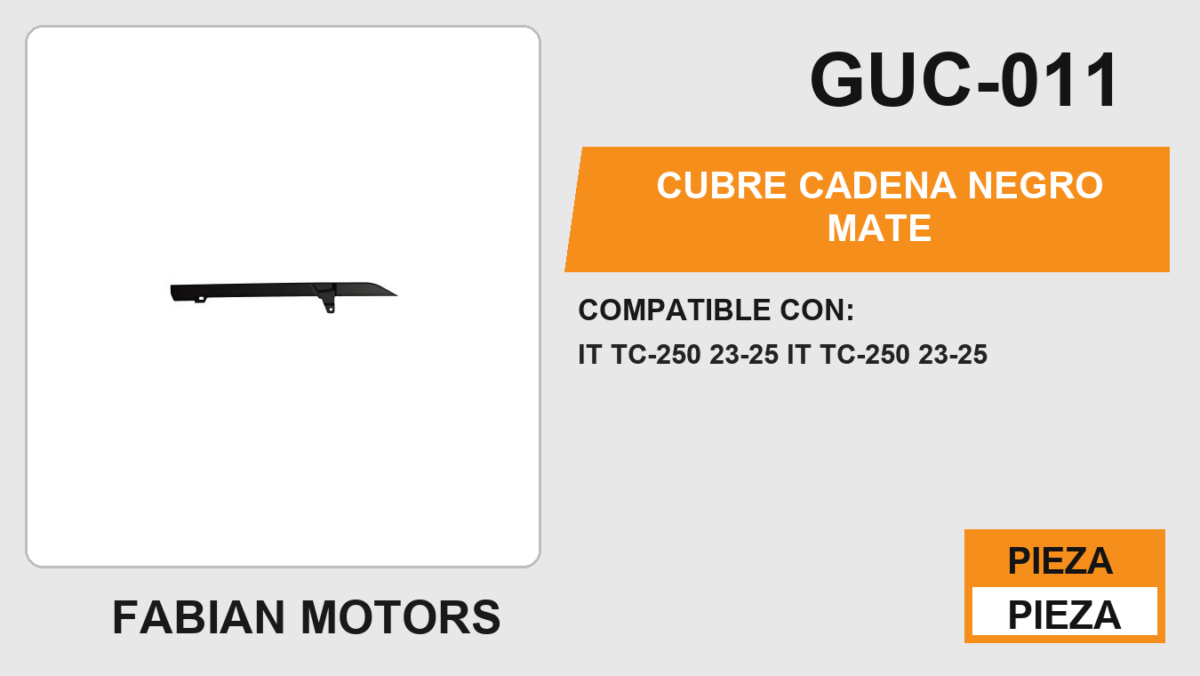 CUBRE CADENA NEGRO MATE