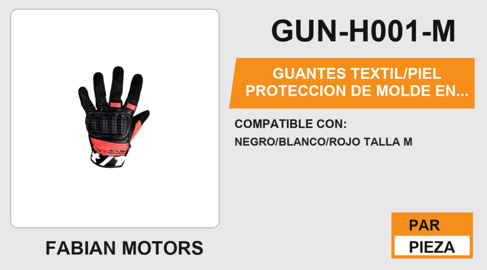 GUANTES TEXTIL/PIEL PROTECCION DE MOLDE EN NUDILLOS ANTIDERRAPANTE EN LA PALMA