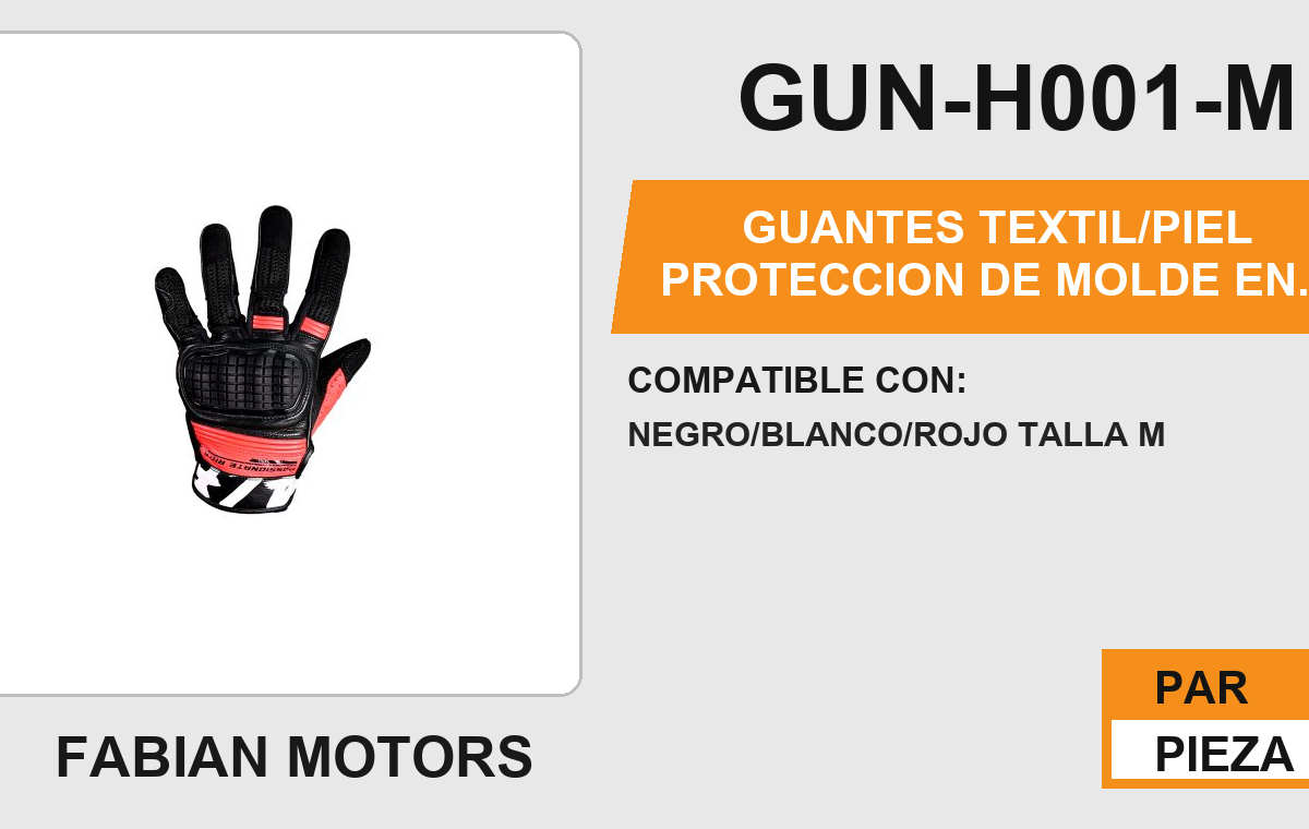 GUANTES TEXTIL/PIEL PROTECCION DE MOLDE EN NUDILLOS ANTIDERRAPANTE EN LA PALMA