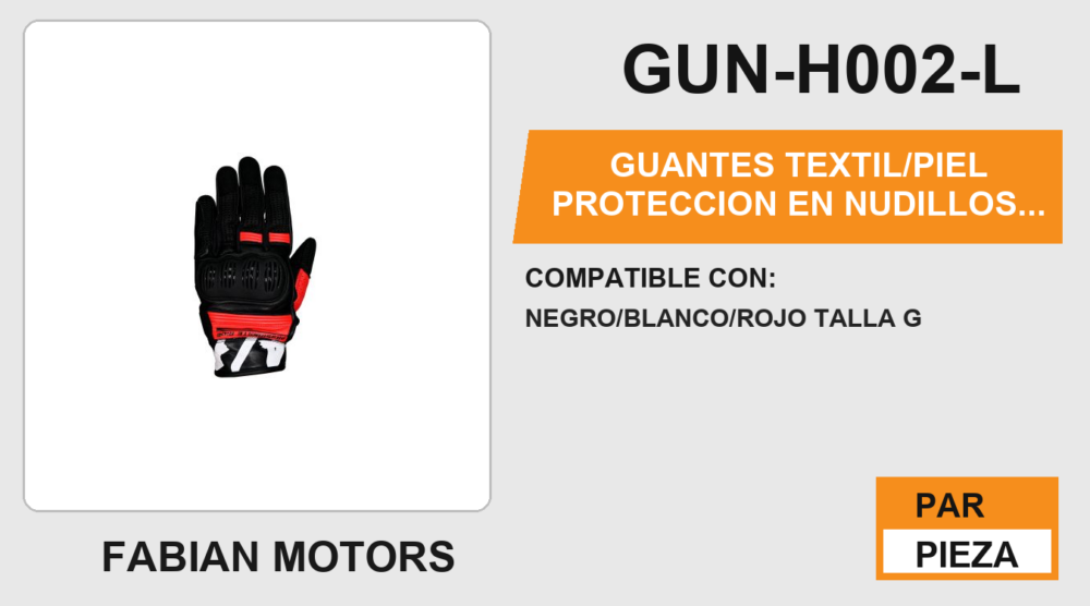 GUANTES TEXTIL/PIEL PROTECCION EN NUDILLOS ANTIDERRAPANTE EN LA PALMA