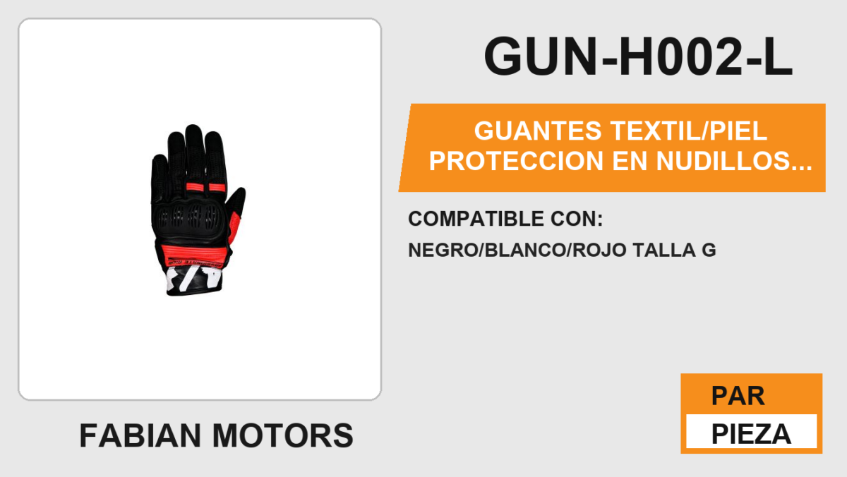 GUANTES TEXTIL/PIEL PROTECCION EN NUDILLOS ANTIDERRAPANTE EN LA PALMA
