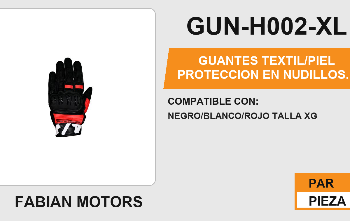 GUANTES TEXTIL/PIEL PROTECCION EN NUDILLOS ANTIDERRAPANTE EN LA PALMA