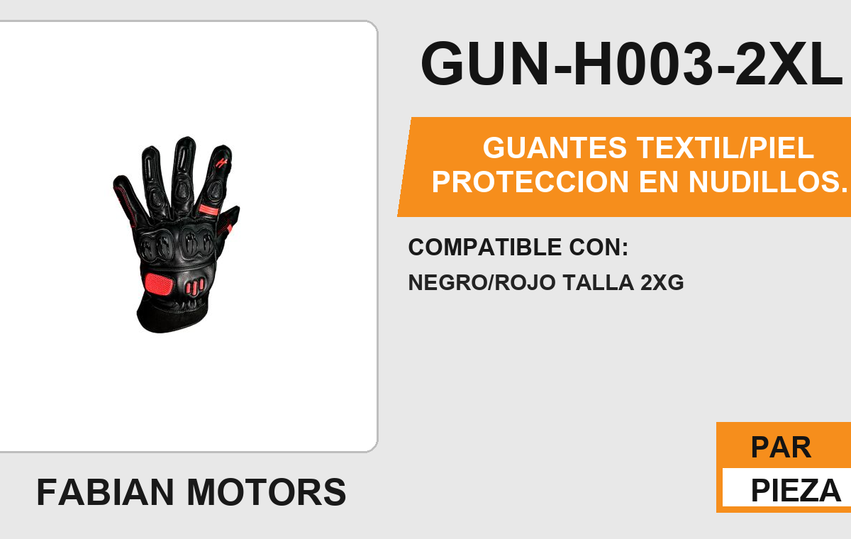GUANTES TEXTIL/PIEL PROTECCION EN NUDILLOS ANTIDERRAPANTE EN LA PALMA