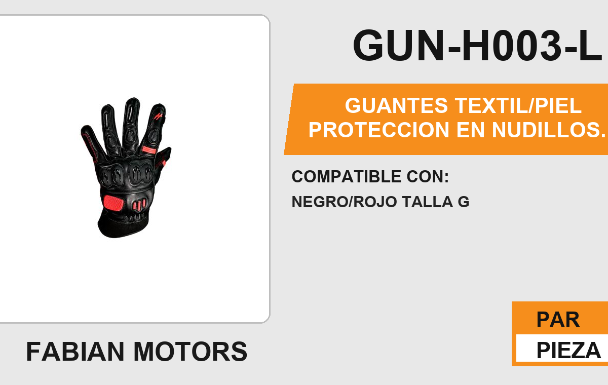 GUANTES TEXTIL/PIEL PROTECCION EN NUDILLOS ANTIDERRAPANTE EN LA PALMA