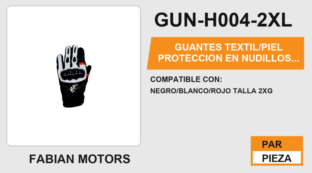 GUANTES TEXTIL/PIEL PROTECCION EN NUDILLOS ANTIDERRAPANTE EN LA PALMA