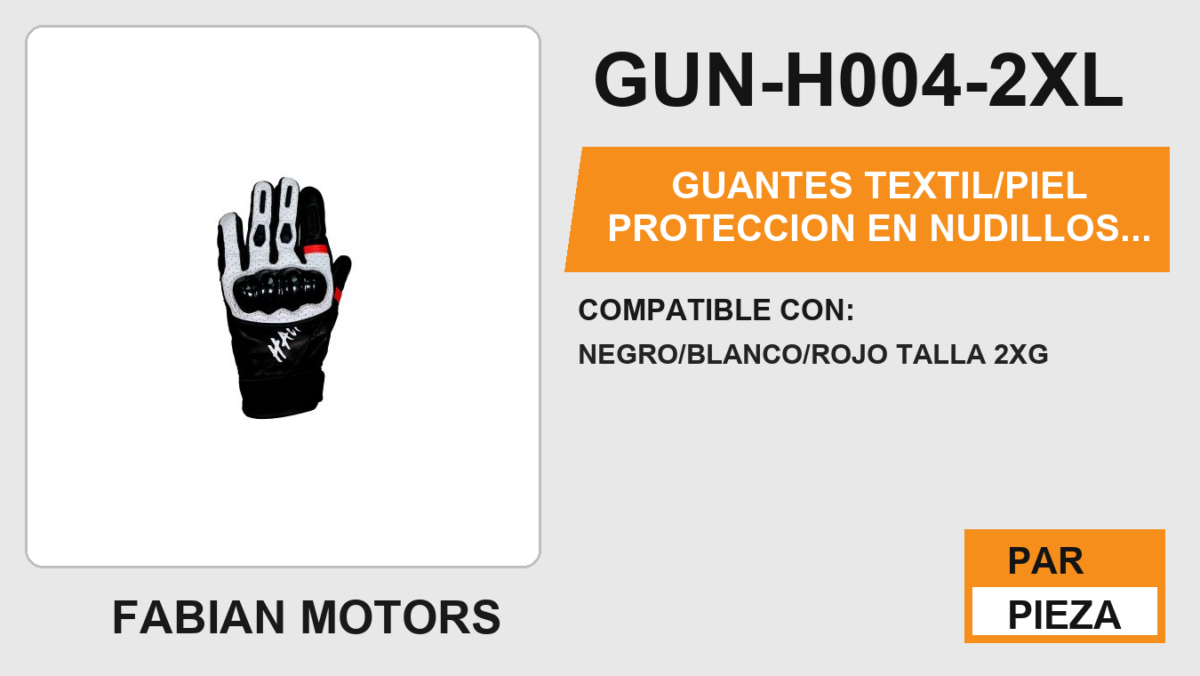GUANTES TEXTIL/PIEL PROTECCION EN NUDILLOS ANTIDERRAPANTE EN LA PALMA