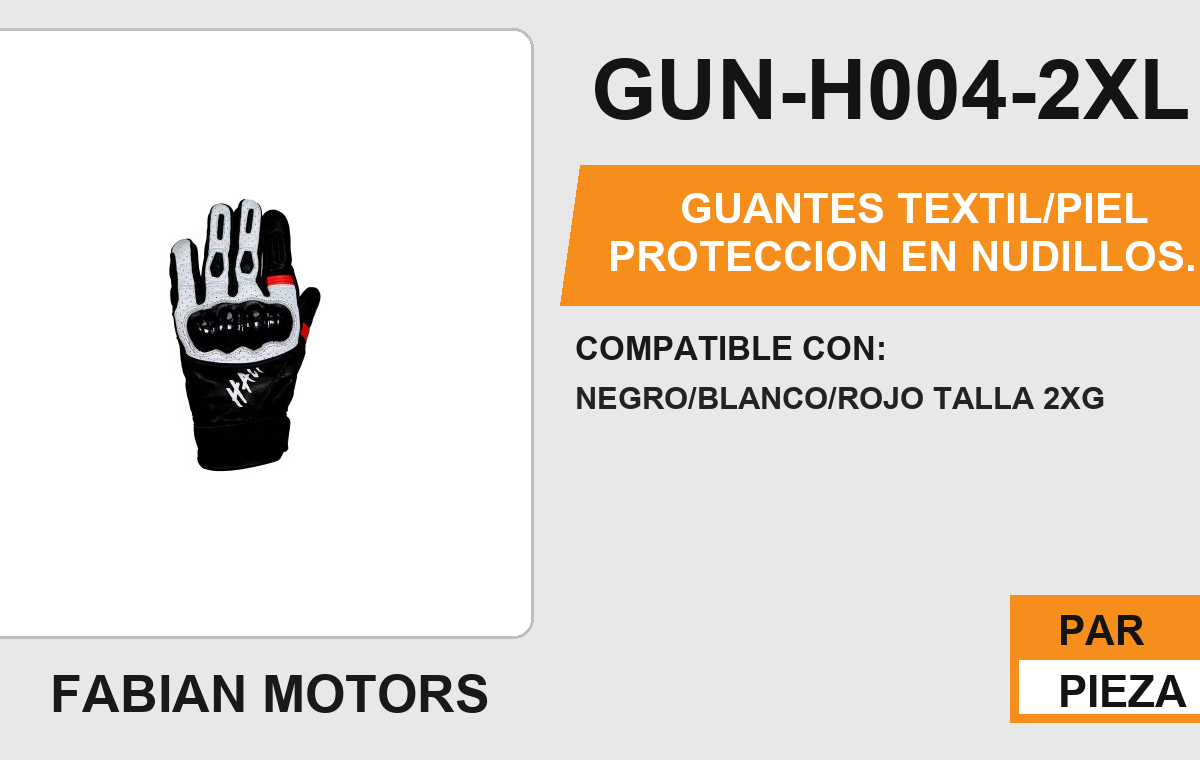 GUANTES TEXTIL/PIEL PROTECCION EN NUDILLOS ANTIDERRAPANTE EN LA PALMA