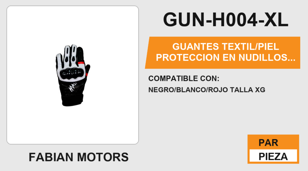 GUANTES TEXTIL/PIEL PROTECCION EN NUDILLOS ANTIDERRAPANTE EN LA PALMA