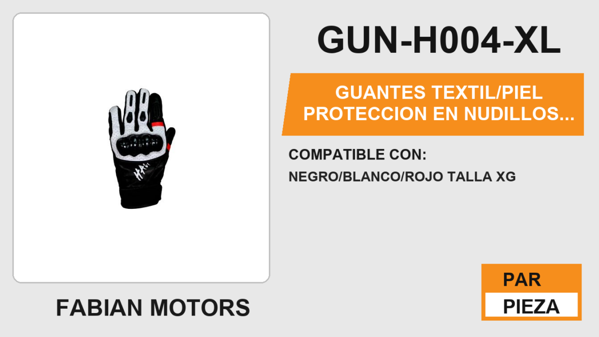 GUANTES TEXTIL/PIEL PROTECCION EN NUDILLOS ANTIDERRAPANTE EN LA PALMA
