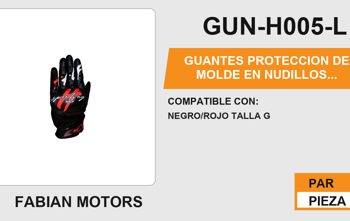 GUANTES PROTECCION DE MOLDE EN NUDILLOS MICROFIBRA EN LA PALMA