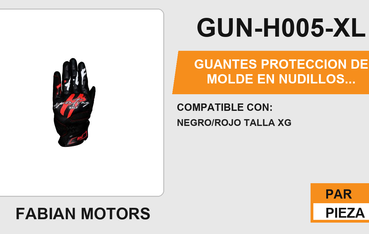 GUANTES PROTECCION DE MOLDE EN NUDILLOS MICROFIBRA EN LA PALMA