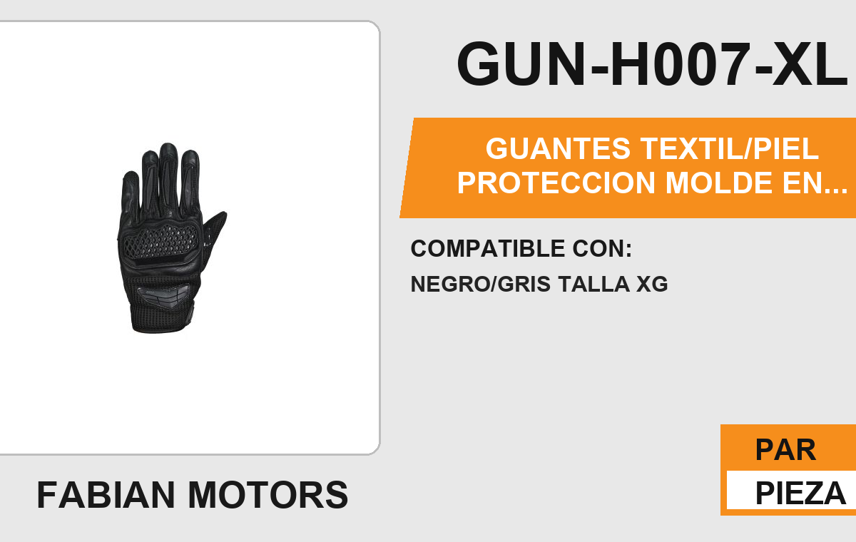 GUANTES TEXTIL/PIEL PROTECCION MOLDE EN NUDILLOS MICROFIBRA EN LA PALMA