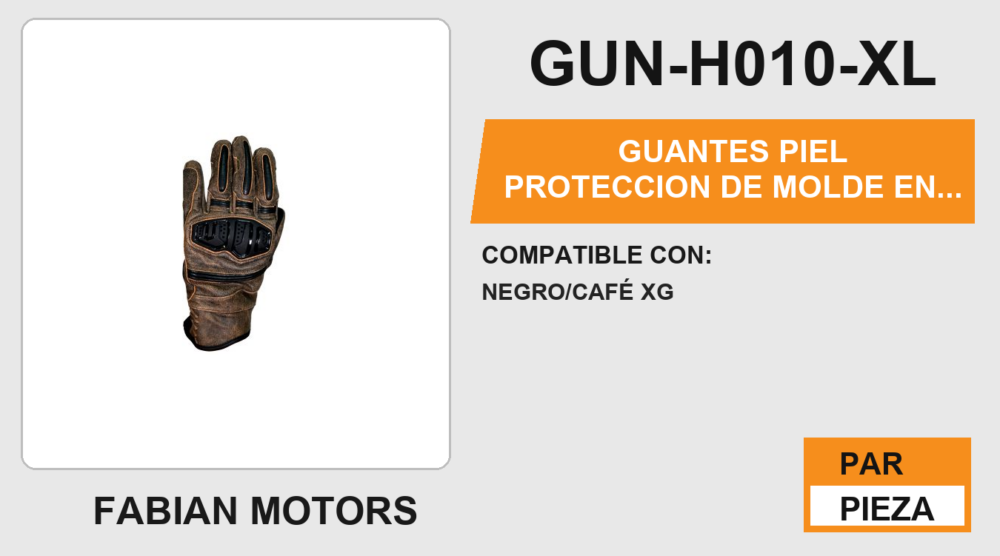 GUANTES PIEL PROTECCION DE MOLDE EN NUDILLOS ANTIDERRAPANTE EN LA PALMA