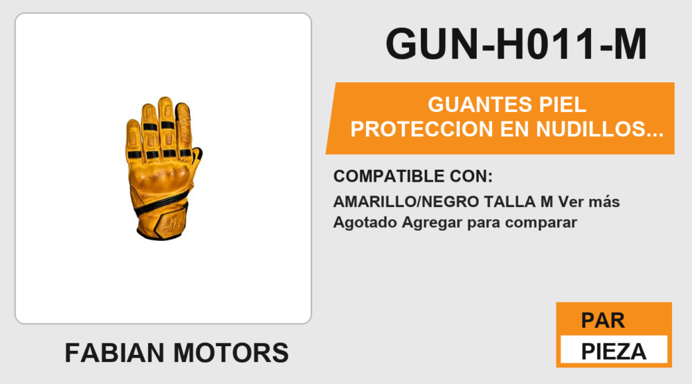 GUANTES PIEL PROTECCION EN NUDILLOS ANTIDERRAPANTE EN LA PALMA
