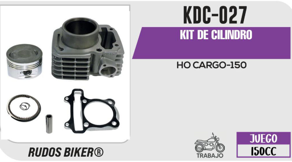 KIT DE CILINDRO PLATA-(KDC) JUEGO: CILINDRO, PERNO, PISTON, ANILLOS, SEGURO, EMPAQUE