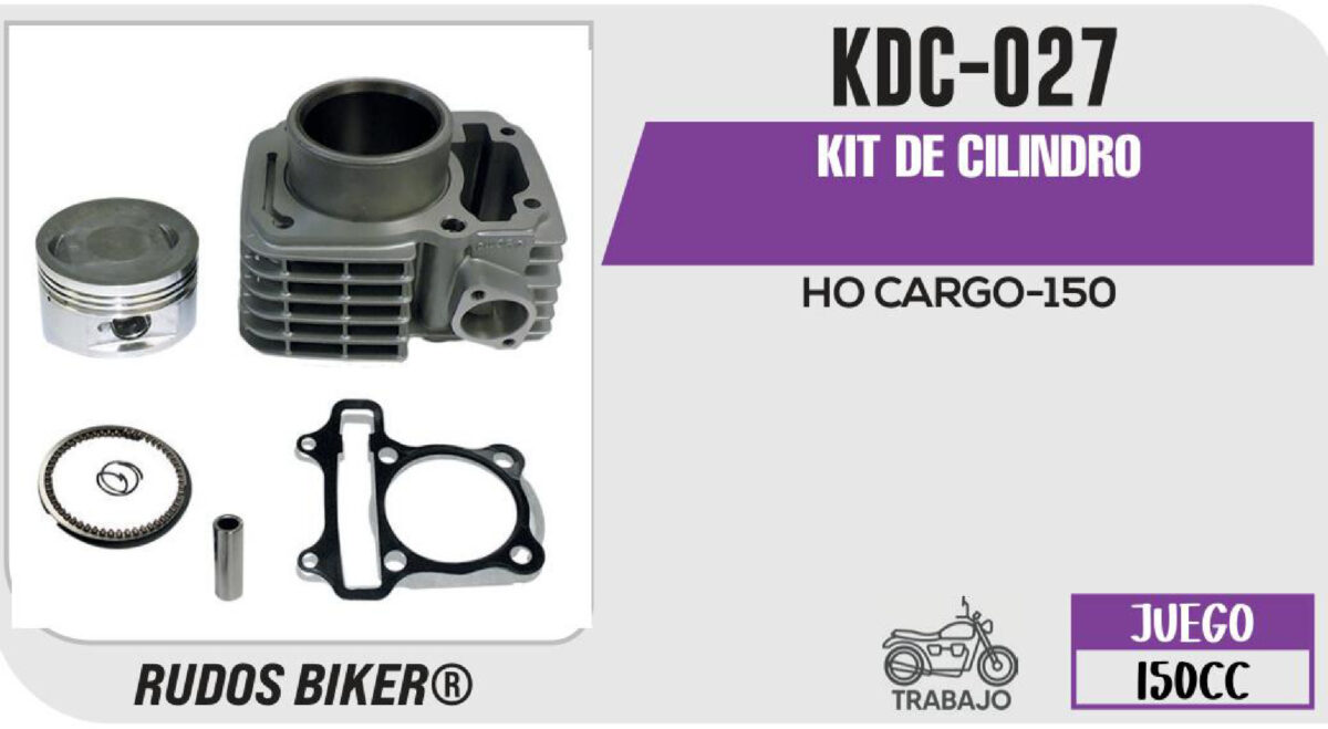 KIT DE CILINDRO PLATA-(KDC) JUEGO: CILINDRO, PERNO, PISTON, ANILLOS, SEGURO, EMPAQUE